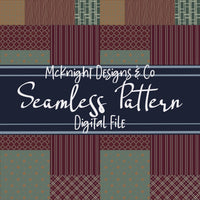 Patchwork Quilt Seamless Pattern PNG Designs McKnight Designs & Co Seamless Pattern File