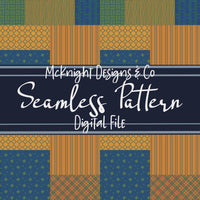 Patchwork Quilt Seamless Pattern PNG Designs McKnight Designs & Co Seamless Pattern File
