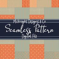 Patchwork Quilt Seamless Pattern PNG Designs McKnight Designs & Co Seamless Pattern File