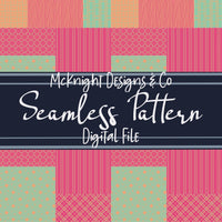 Patchwork Quilt Seamless Pattern PNG Designs McKnight Designs & Co Seamless Pattern File