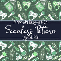 Witchy Spellbooks & Crystals Seamless Pattern – Hand-Drawn Magical Digital Design for Fabric, Vinyl & Sublimation McKnight Designs & Co Seamless Pattern File