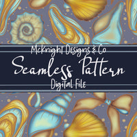 Sea Shell Coquette Seamless Pattern | Beach Summer Digital McKnight Designs & Co Seamless Pattern File