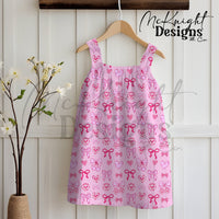 Disco Coquette Valentine Seamless Pattern | Bows Hearts Cherries Repeat | Hand Drawn Digital Design McKnight Designs & Co Seamless Pattern File