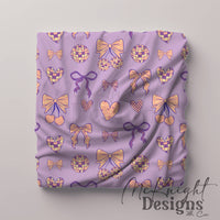 Disco Coquette Valentine Seamless Pattern | Bows Hearts Cherries Repeat | Hand Drawn Digital Design McKnight Designs & Co Seamless Pattern File