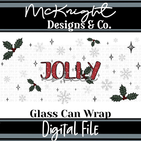 Can Wrap Digital Design - Adult - Jolly AF Snowflakes - McKnight Designs & Co