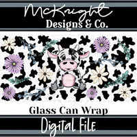 Can Wrap Digital Design - Cow & Florals - McKnight Designs & Co