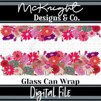 Can Wrap Digital Design - Floral Borders - McKnight Designs & Co