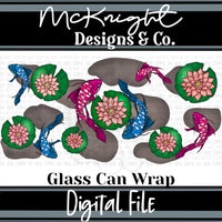 Can Wrap Digital Design - Koi Fish - McKnight Designs & Co