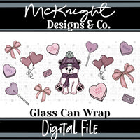 Can Wrap Digital Design - Polar Bear - Valentines Day LOVE - McKnight Designs & Co