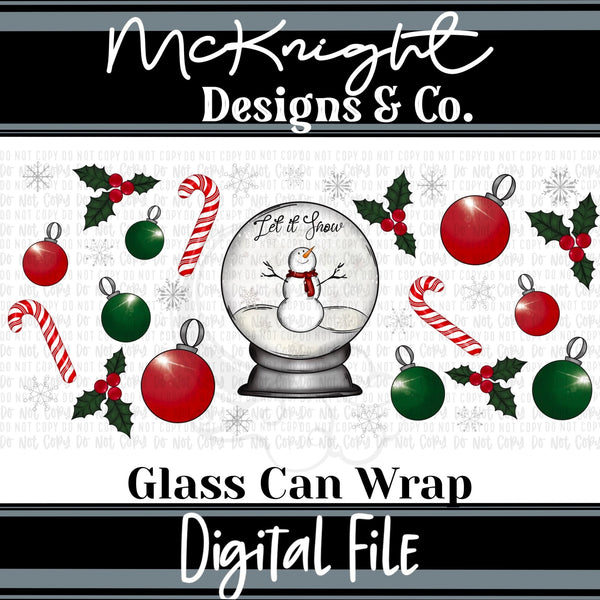 Can Wrap Digital Design - Snowman - Let it Snow - McKnight Designs & Co