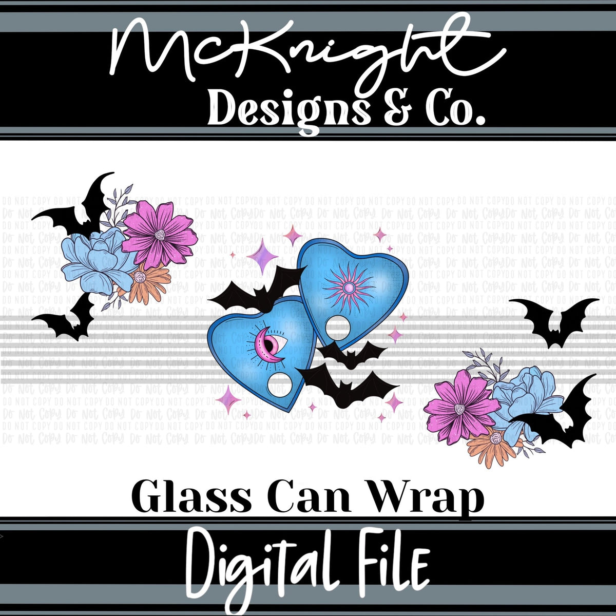 Can Wrap Digital Design - Spooky Planchettes - McKnight Designs & Co