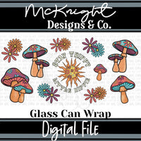 Can Wrap Digital Design - Stay Trippy, Little Hippie - McKnight Designs & Co