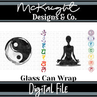 Can Wrap Digital Design - Yoga - Find Your Balance - McKnight Designs & Co