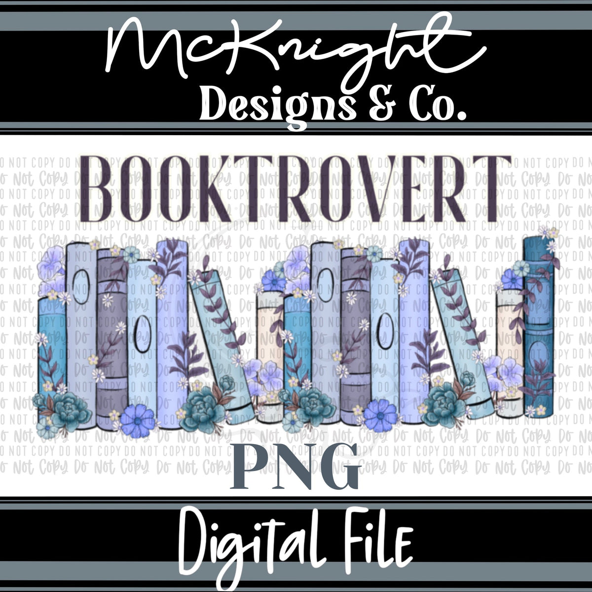 Digital PNG Design - Booktrovert - McKnight Designs & Co