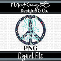 Digital PNG Design - Floral Peace Sign - Stay Trippy, Little Hippie - McKnight Designs & Co