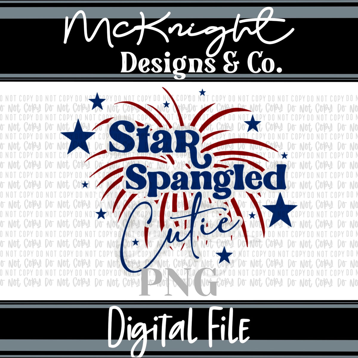 Digital PNG Design - Star Spangled Cutie - McKnight Designs & Co