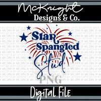 Digital PNG Design - Star Spangled Stud - McKnight Designs & Co