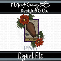 Digital PNG Design - Tarot - Floral Death - McKnight Designs & Co