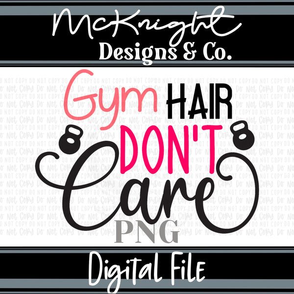 Digital PNG SVG Design - Gym Hair - McKnight Designs & Co