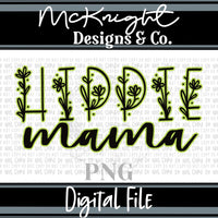 Digital PNG SVG Design - Hippie Mama (words only) - McKnight Designs & Co