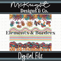 Elements & Borders - Borders and Stripes - Stay Trippy, Little Hippie - McKnight Designs & Co