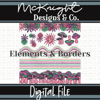 Elements & Borders - Borders and Stripes - Stay Trippy, Little Hippie v3 - McKnight Designs & Co