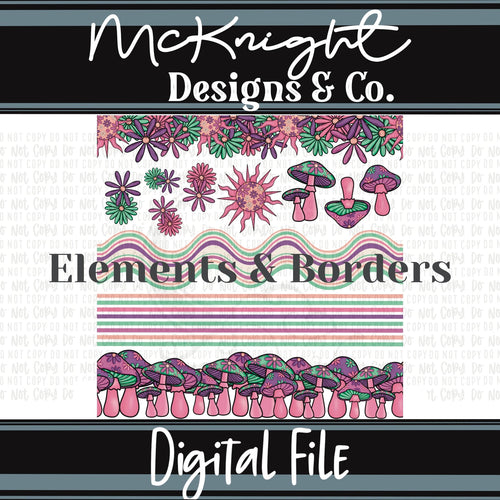 Elements & Borders - Borders and Stripes - Stay Trippy, Little Hippie v3 - McKnight Designs & Co