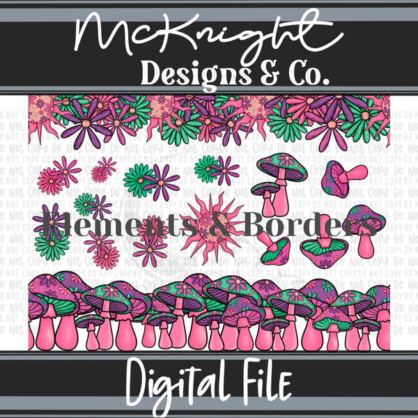 Elements & Borders - Borders and Stripes - Stay Trippy, Little Hippie v3 - McKnight Designs & Co