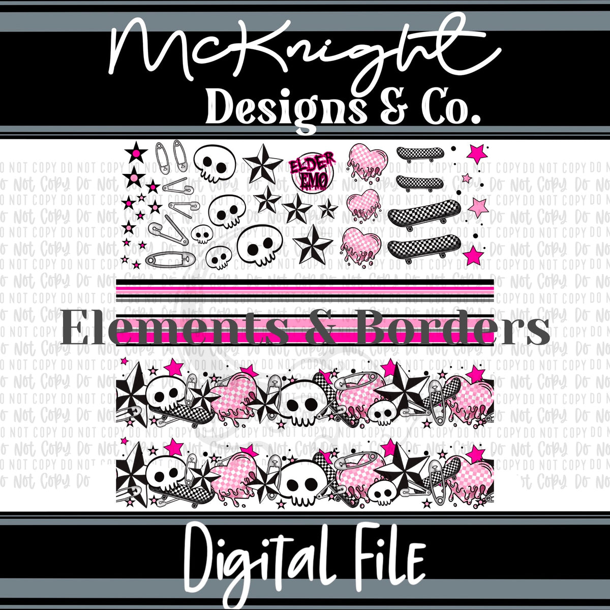 Elements & Borders - Elder Emo - McKnight Designs & Co