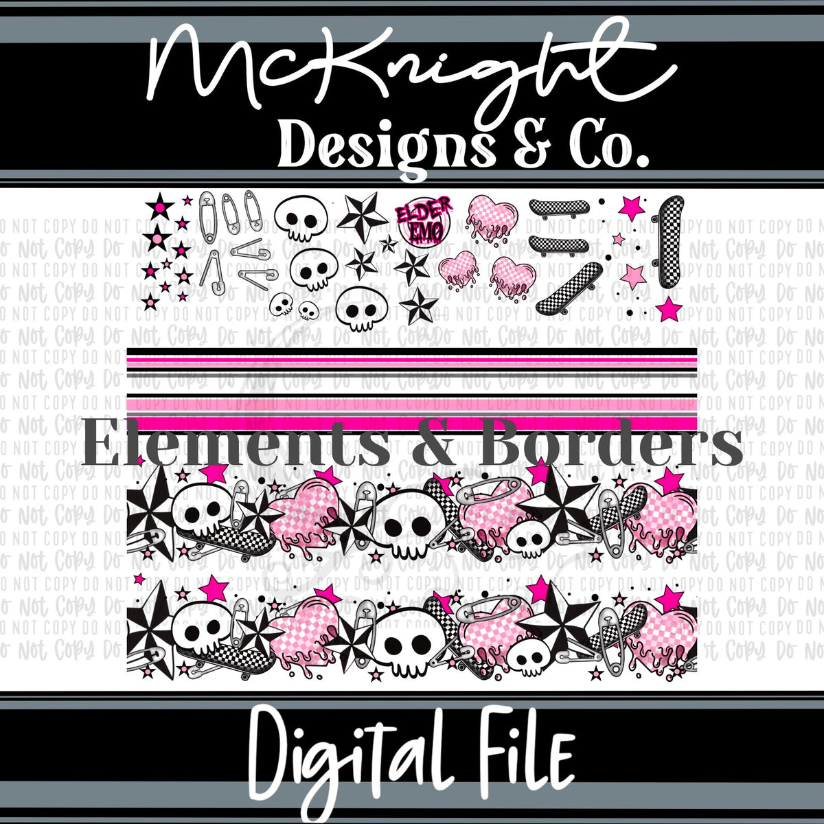 Elements & Borders - Elder Emo - McKnight Designs & Co