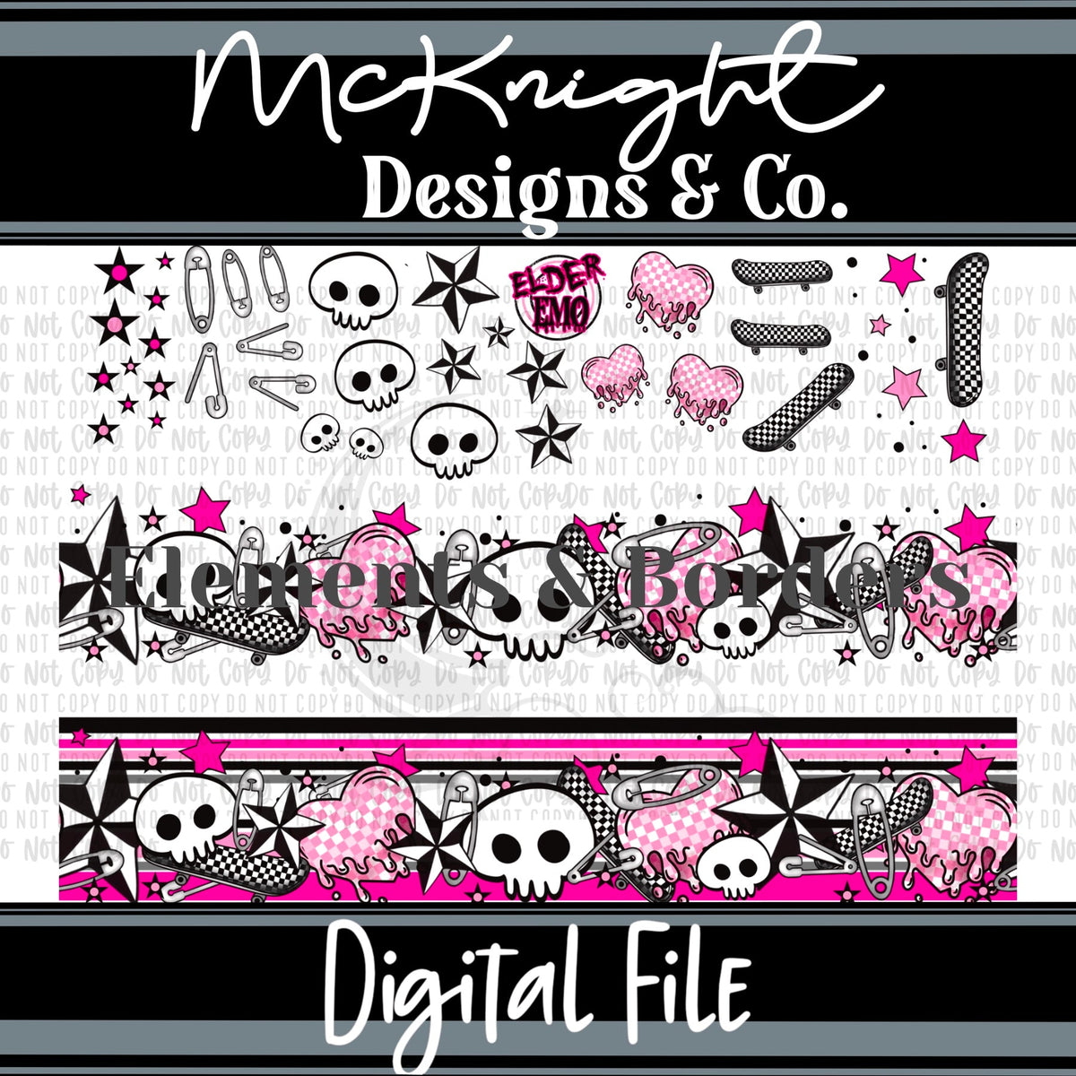 Elements & Borders - Elder Emo - McKnight Designs & Co