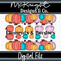 Elements & Borders - Pastel Pumpkins - McKnight Designs & Co