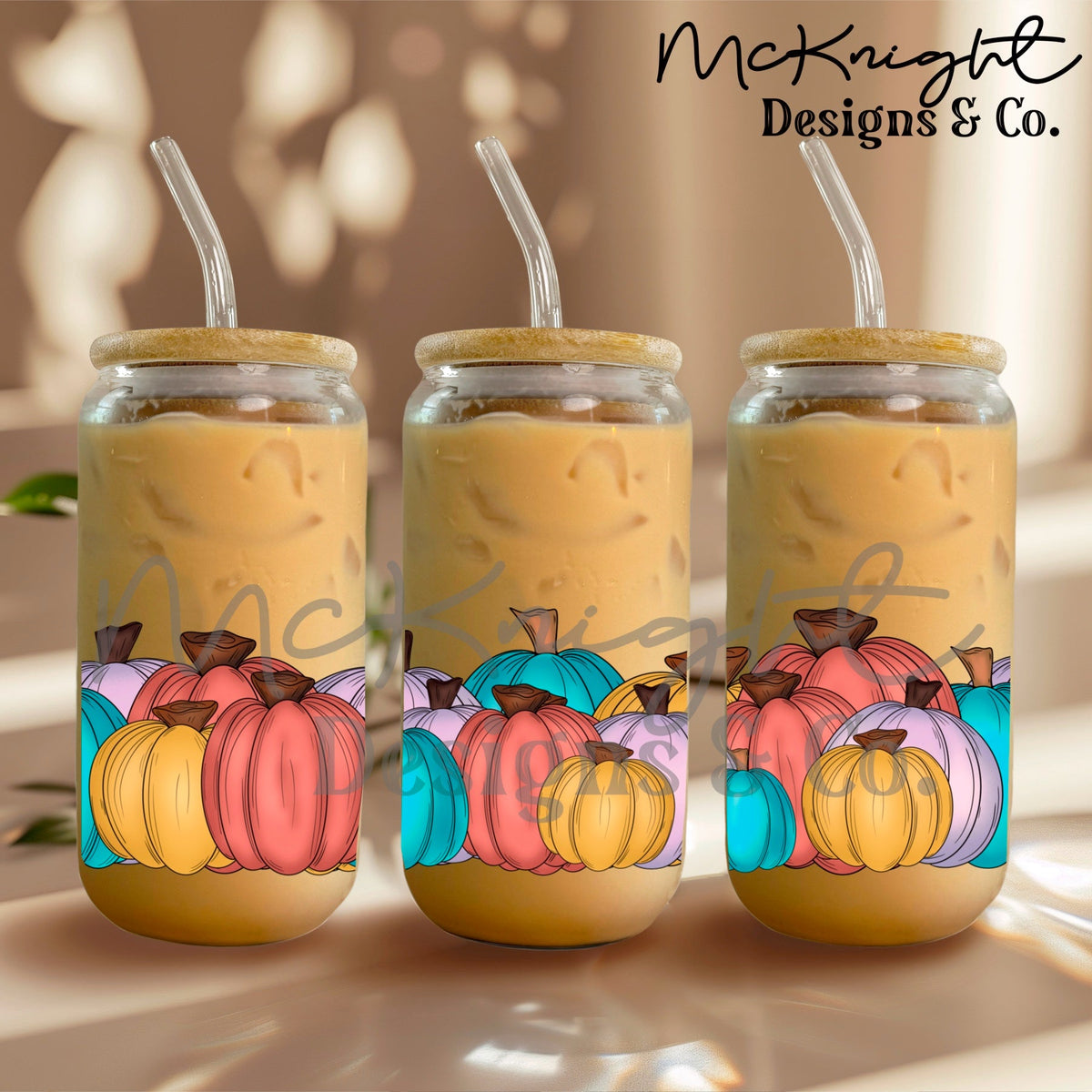 Elements & Borders - Pastel Pumpkins - McKnight Designs & Co