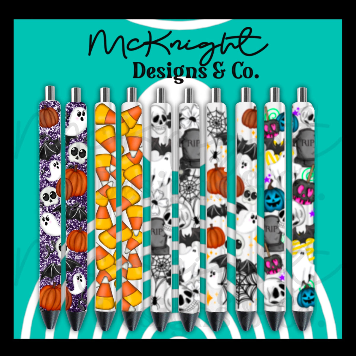 Pen Wrap Digital Design Set - Halloween Set - McKnight Designs & Co