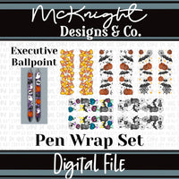 Pen Wrap Digital Design Set - Halloween Set - McKnight Designs & Co