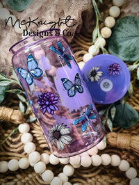 RTS Acrylic Can - Translucent - Purple - Animals - Be Hoppy Frog Scene - McKnight Designs & Co