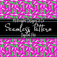 Seamless Pattern Digital Design - 90's - Lightning Bolts - Neon - McKnight Designs & Co