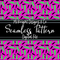 Seamless Pattern Digital Design - 90's - Lightning Bolts - Neon - McKnight Designs & Co