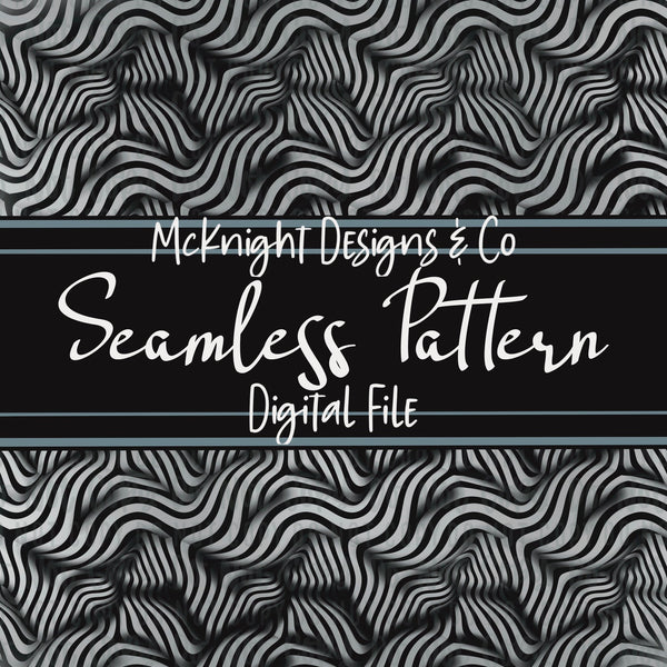 Seamless Pattern Digital Design - Abstract Lines Print - Black - McKnight Designs & Co