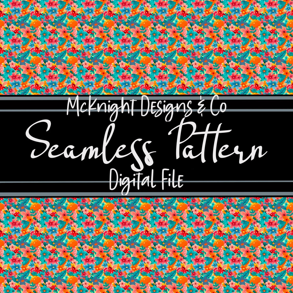 Seamless Pattern Digital Design - Bloom Floral - McKnight Designs & Co