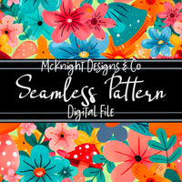 Seamless Pattern Digital Design - Bloom Floral - McKnight Designs & Co