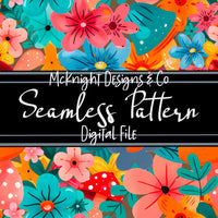 Seamless Pattern Digital Design - Bloom Floral - McKnight Designs & Co