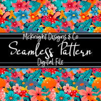 Seamless Pattern Digital Design - Bloom Floral - McKnight Designs & Co