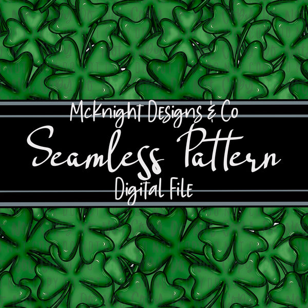 Seamless Pattern Digital Design - Clover - McKnight Designs & Co