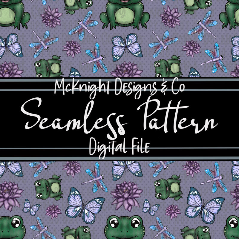 Seamless Pattern Digital Design - Don’t Worry, Be Hoppy - McKnight Designs & Co