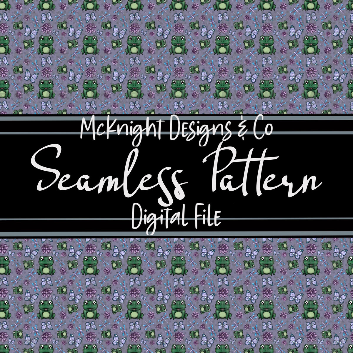 Seamless Pattern Digital Design - Don’t Worry, Be Hoppy - McKnight Designs & Co