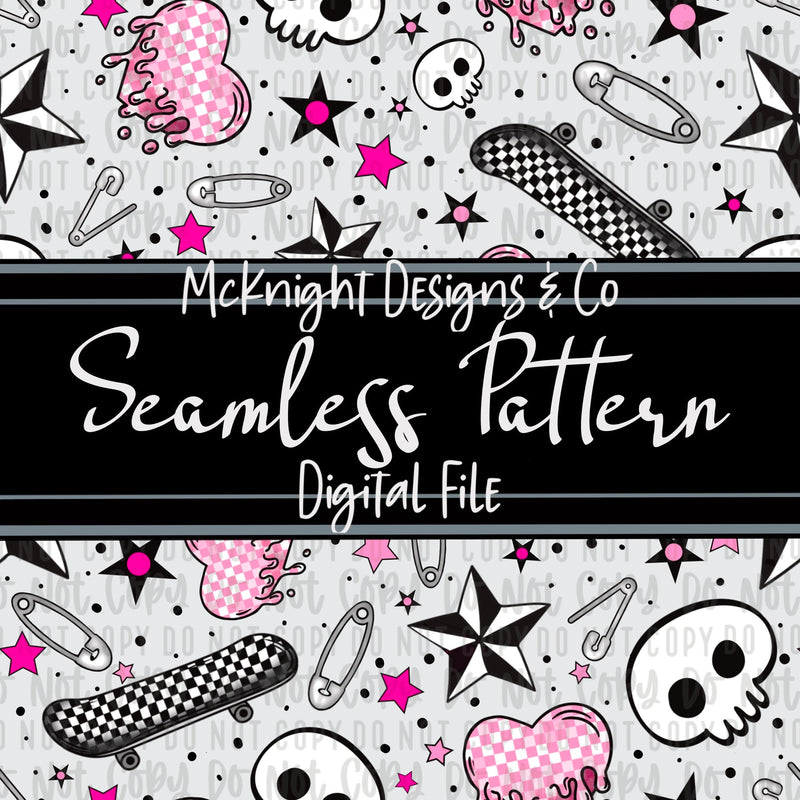 Seamless Pattern Digital Design - Elder Emo - McKnight Designs & Co