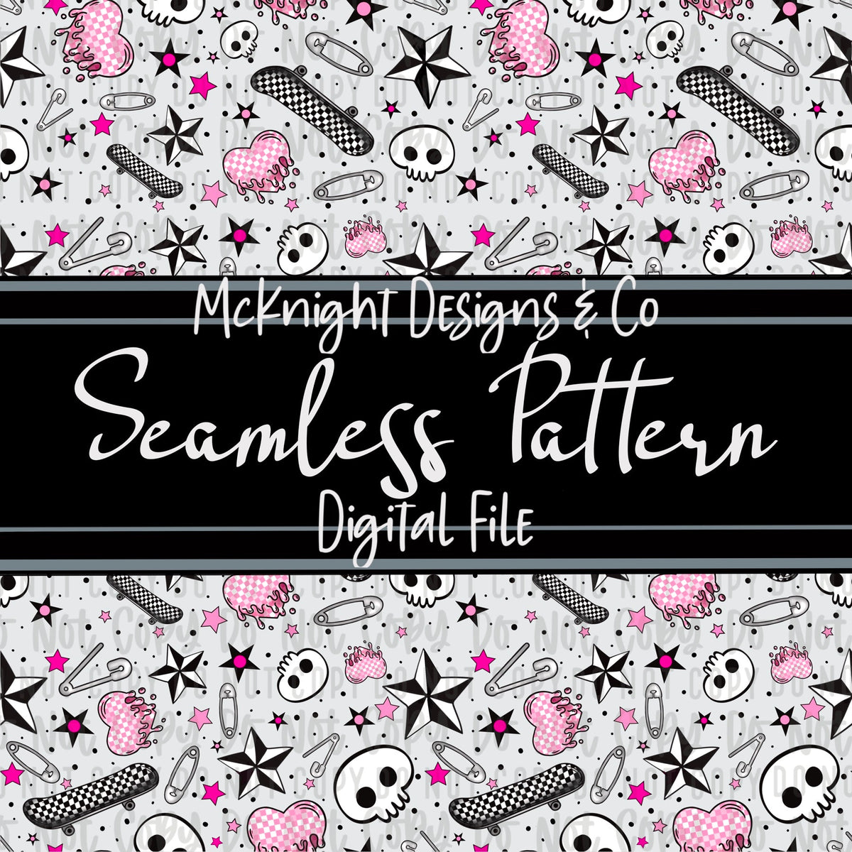 Seamless Pattern Digital Design - Elder Emo - McKnight Designs & Co