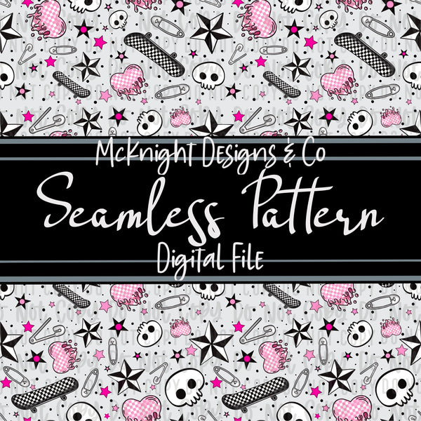 Seamless Pattern Digital Design - Elder Emo - McKnight Designs & Co