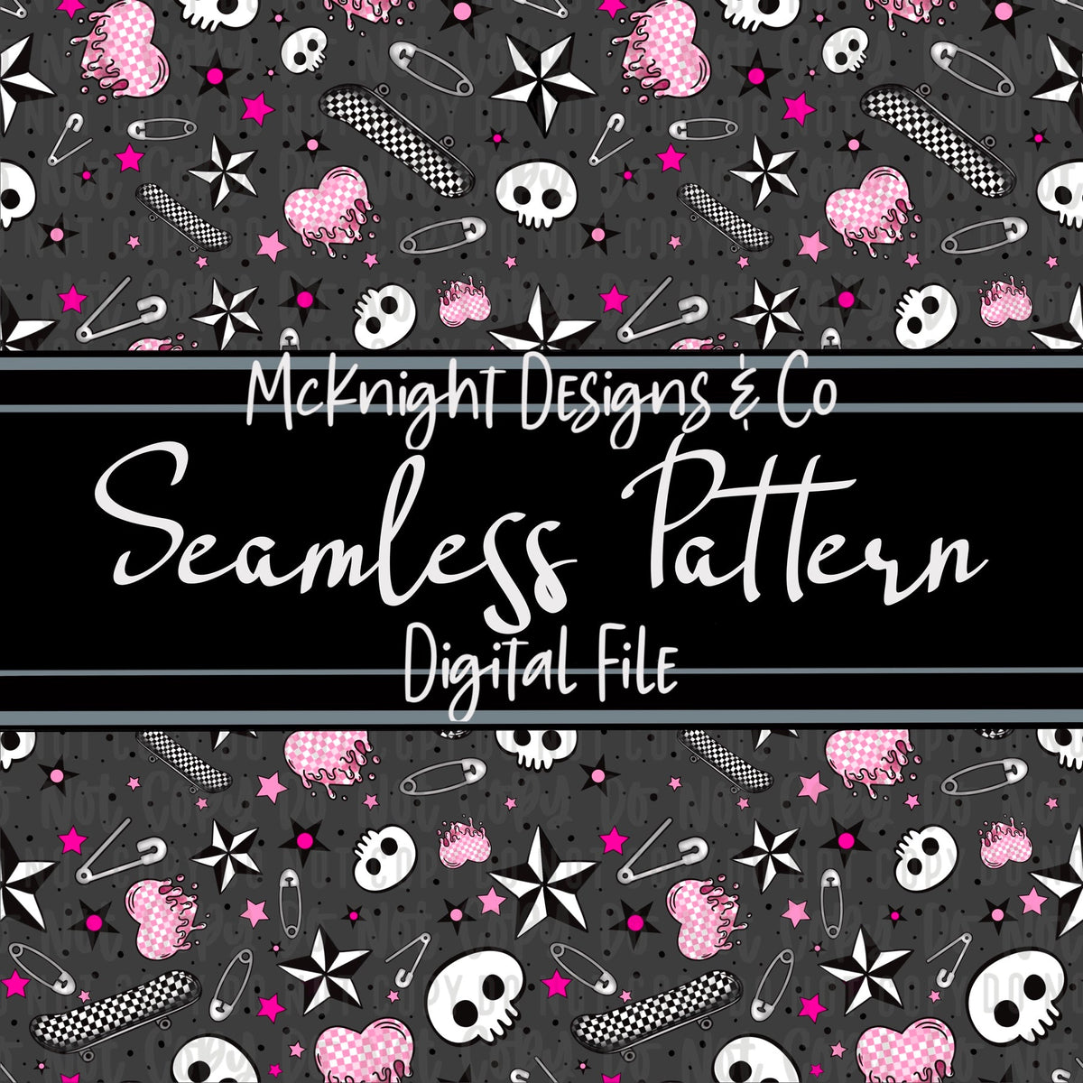 Seamless Pattern Digital Design - Elder Emo - McKnight Designs & Co